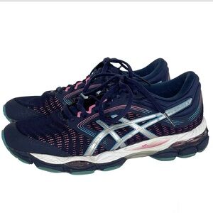 ASICS Gel-Ziruss 3 Athletic Sneakers Running Navy Blue Pink White Women’s 6.5